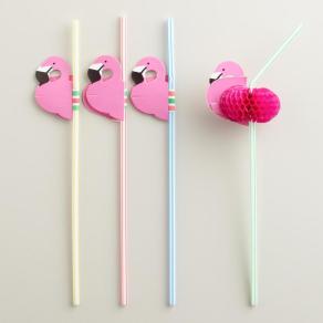 fun flamingo straws for summer