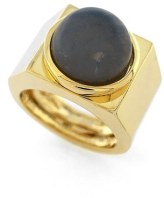 gold and stone statement ring