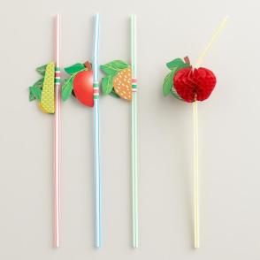 fruit straws; Summer straws; fun straws for cocktails or kids