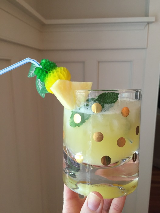 pineapple party straw; lemonade recipe; meyer lemons